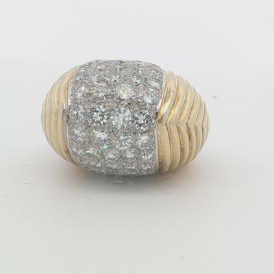 6.00ct Diamond Dome Ring in Gold and Platinum