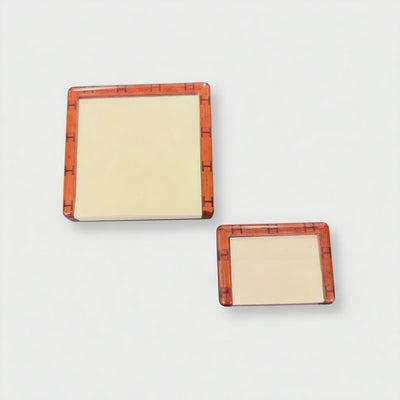 Hermès Paris Bamboo Wood Post-it Holder Pair – With Refill