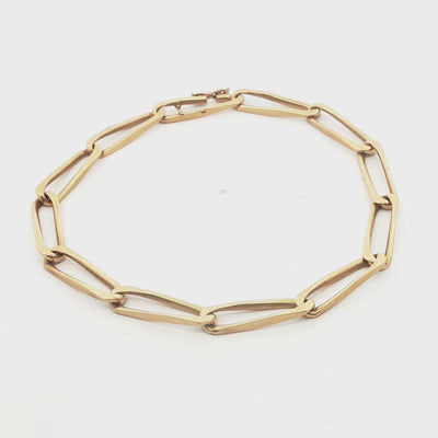 18K Yellow Gold Cartier Retro Paper Clip Bracelet 11.90 grs