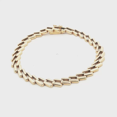 18K Yellow Gold Cartier 1970 Geometrical Bracelet 20.20 grs