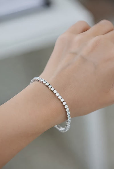 14KW American Modern Tennis  Diamond  bracelet -10.05cts