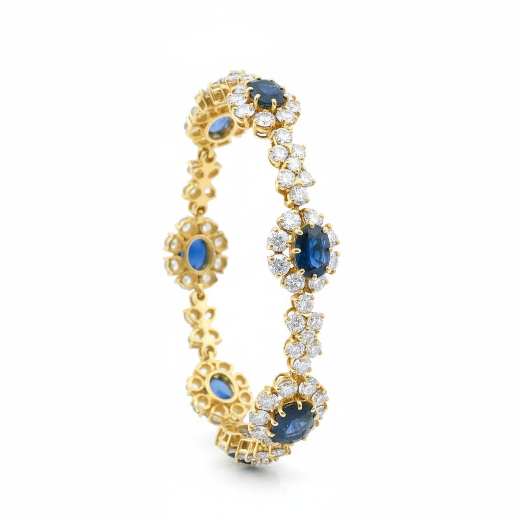 Cartier Paris Sapphire and Diamond Bracelet, 1980s