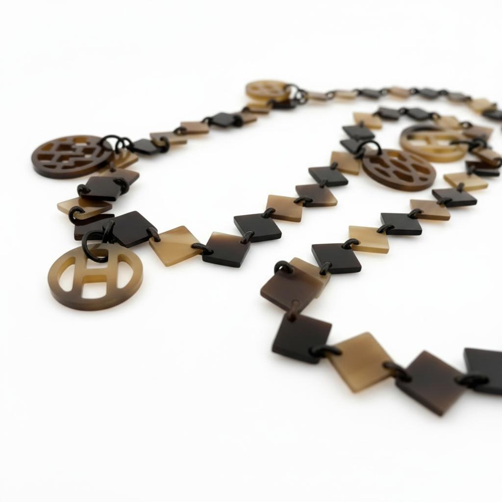 Hermès Buffalo Horn Diva Necklace-Long Necklace · Brown · 126 cm