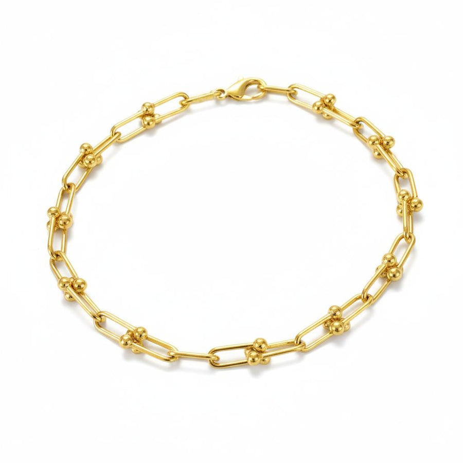 Italian Beaded-Link Necklace in 14K Gold
