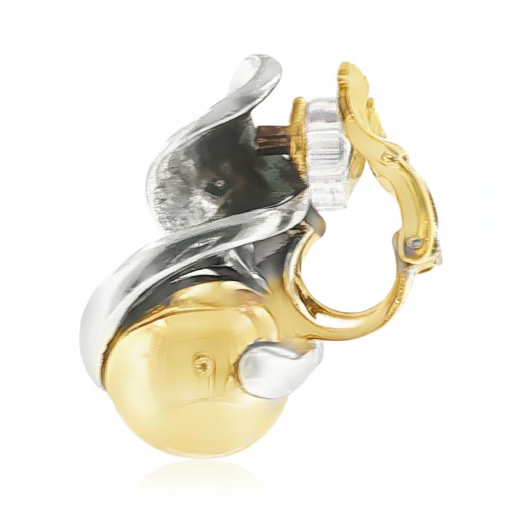 Marina B “Fusilli” Sterling Silver & Gold Earrings