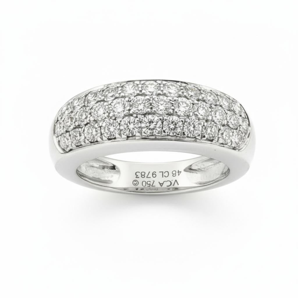 Van Cleef & Arpels Diamond Band in 18K White Gold, 1990s, view 6
