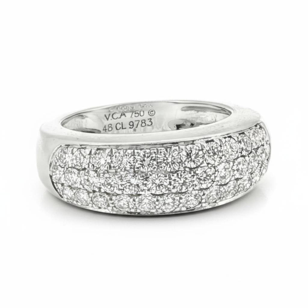 Van Cleef & Arpels Diamond Band in 18K White Gold, 1990s, view 3
