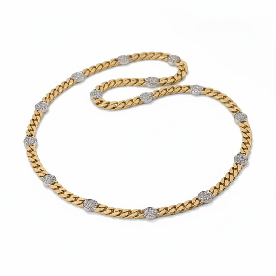Bulgari Diamond Long Curb Link Chain Necklace in 18K Gold, 1960s