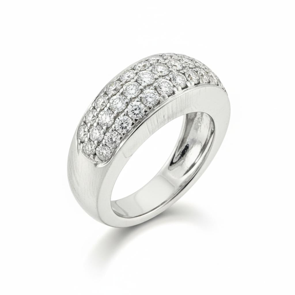 Van Cleef & Arpels Diamond Band in 18K White Gold, 1990s