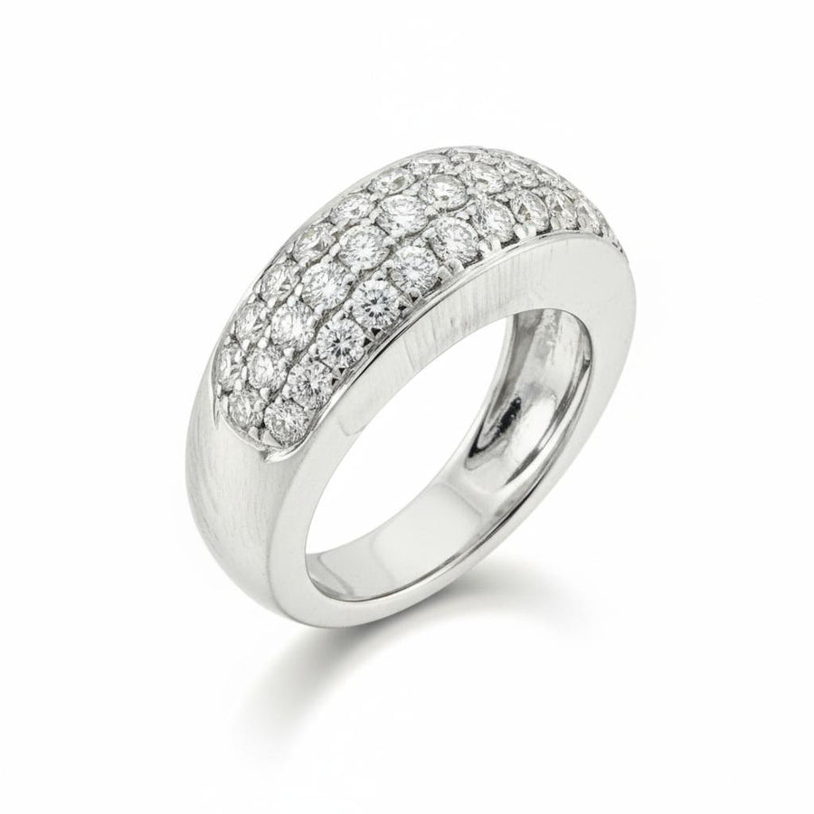 Van Cleef & Arpels Diamond Band in 18K White Gold, 1990s