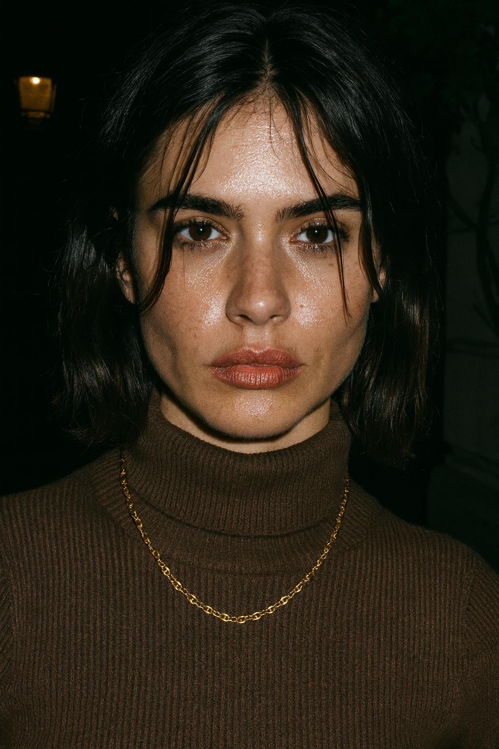 18k Yellow Gold Puffed Link Chain Necklace – 16 Inches